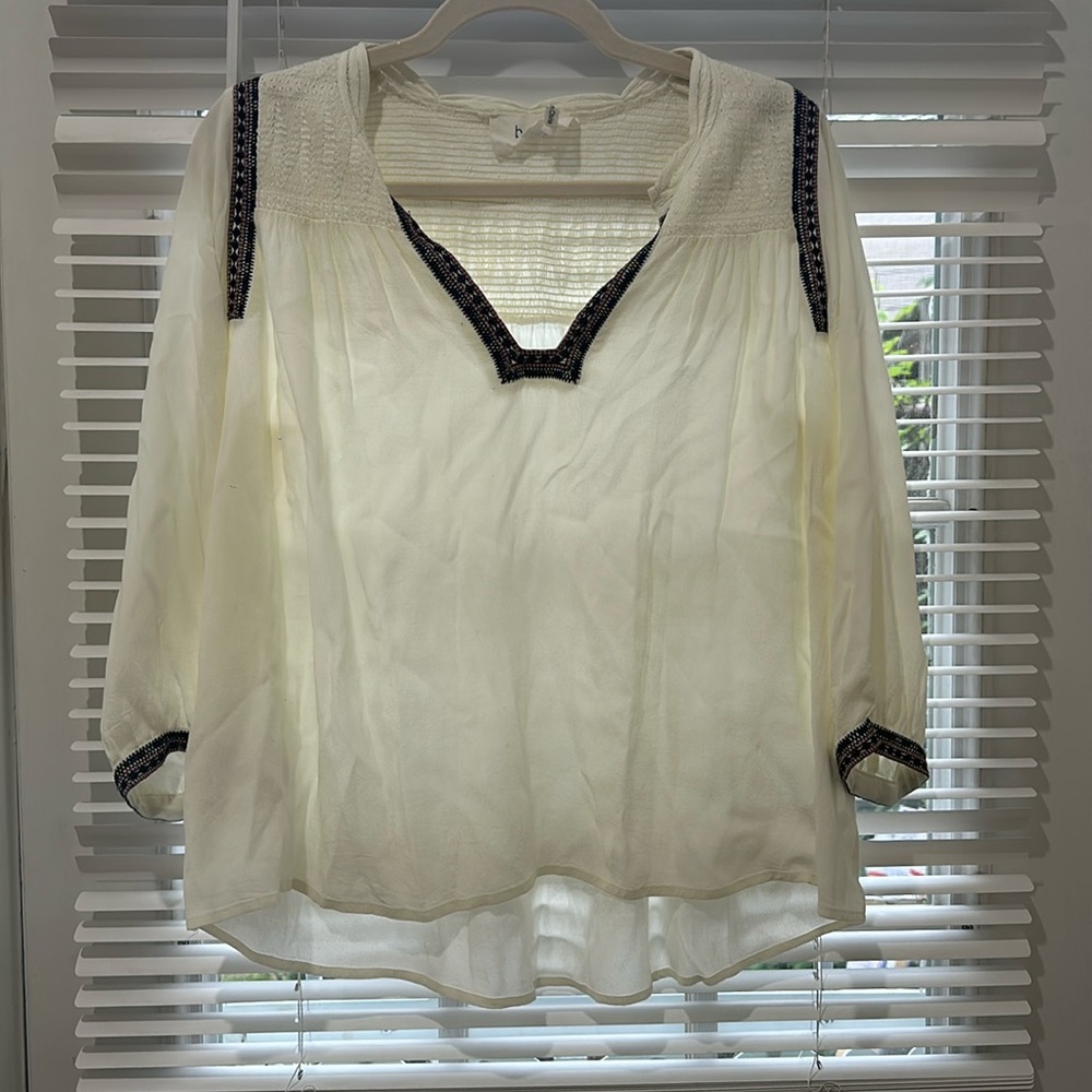 BA&SH off-white embroidered top, size small (1), excellent condition